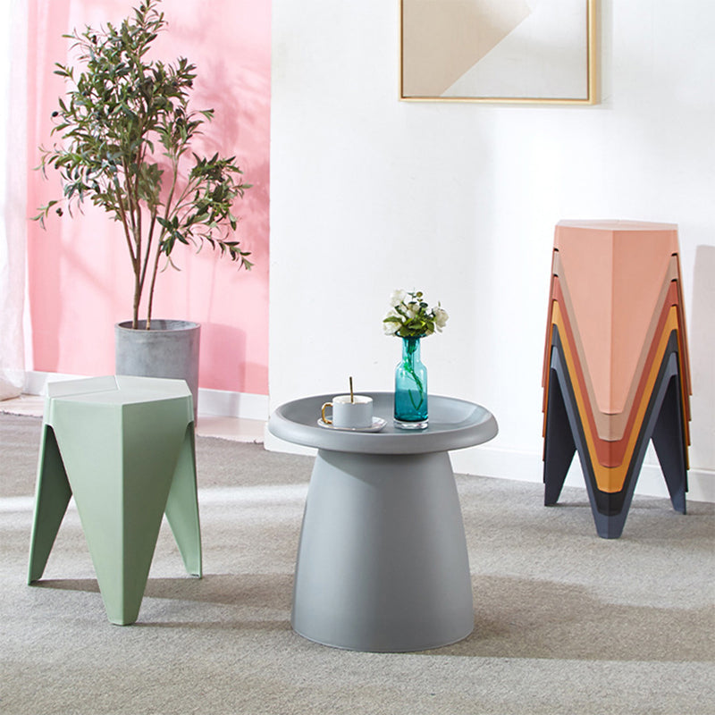 Modern Minimalist Square PE Stool, Armless, Low-Profile for Dining Room & Kitchen