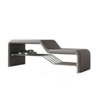 Banco de zapatos rectangular de piel sintética, madera maciza y metal, con esponja moderna minimalista, sin brazos, para entradas