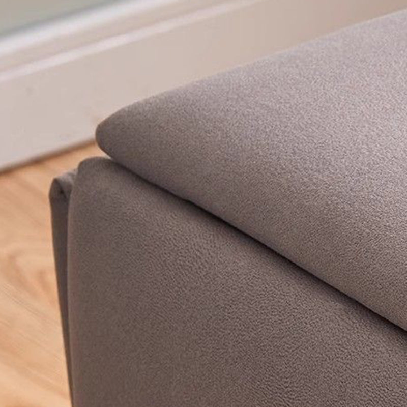 Contemporary Scandinavian Low Stool – Armless, Square Metal Frame with Five-in-One Functions and Synthetic Fabric Cushion for Living Room
