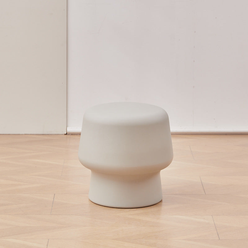 Modern Scandinavian PE Mushroom Round Low Stool, Armless – Ideal for Living Room