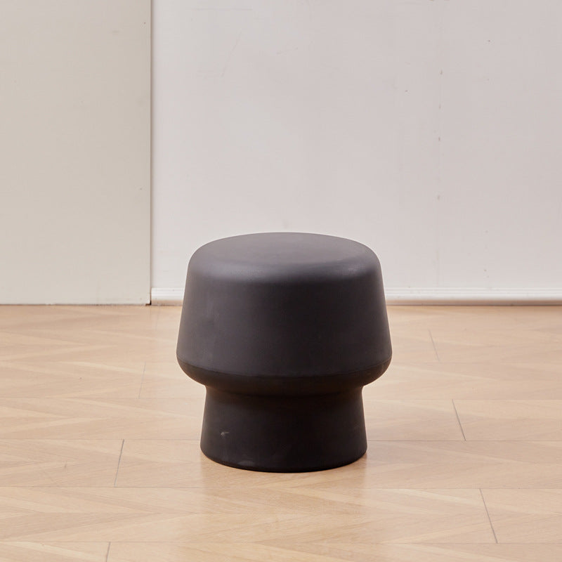 Modern Scandinavian PE Mushroom Round Low Stool, Armless – Ideal for Living Room