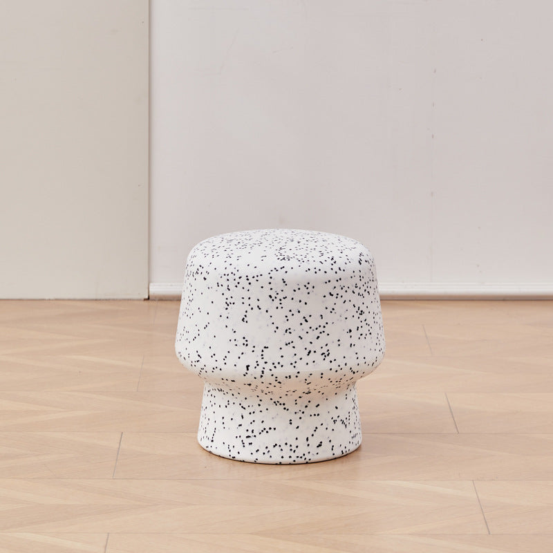 Modern Scandinavian PE Mushroom Round Low Stool, Armless – Ideal for Living Room
