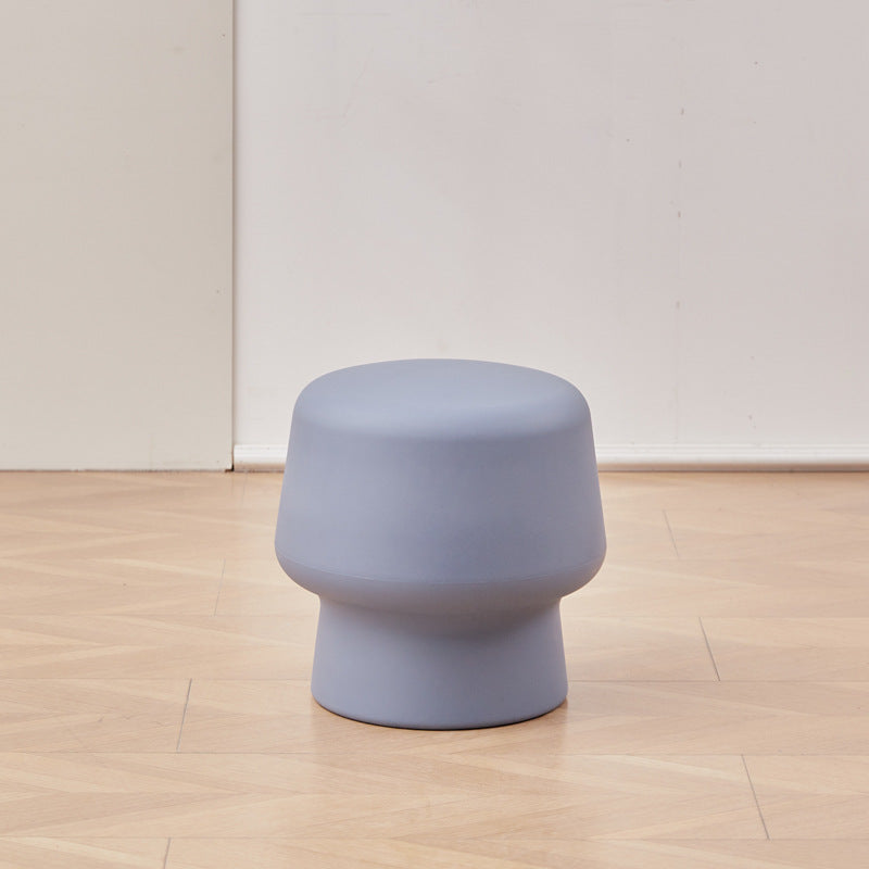 Modern Scandinavian PE Mushroom Round Low Stool, Armless – Ideal for Living Room