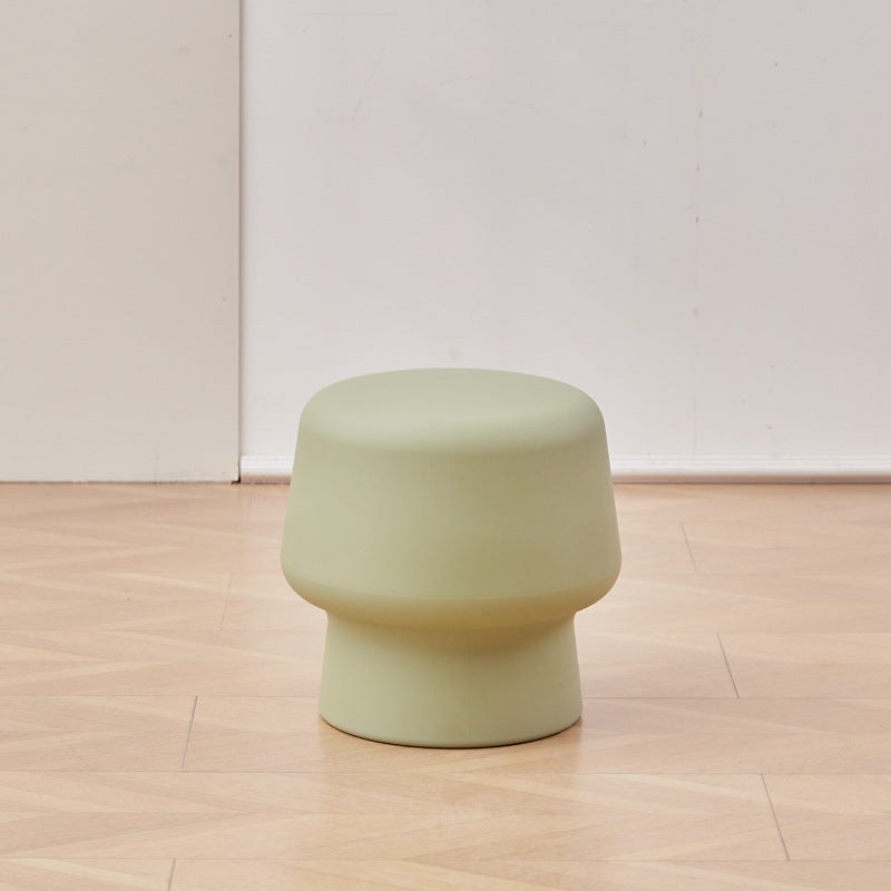 Modern Scandinavian PE Mushroom Round Low Stool, Armless – Ideal for Living Room