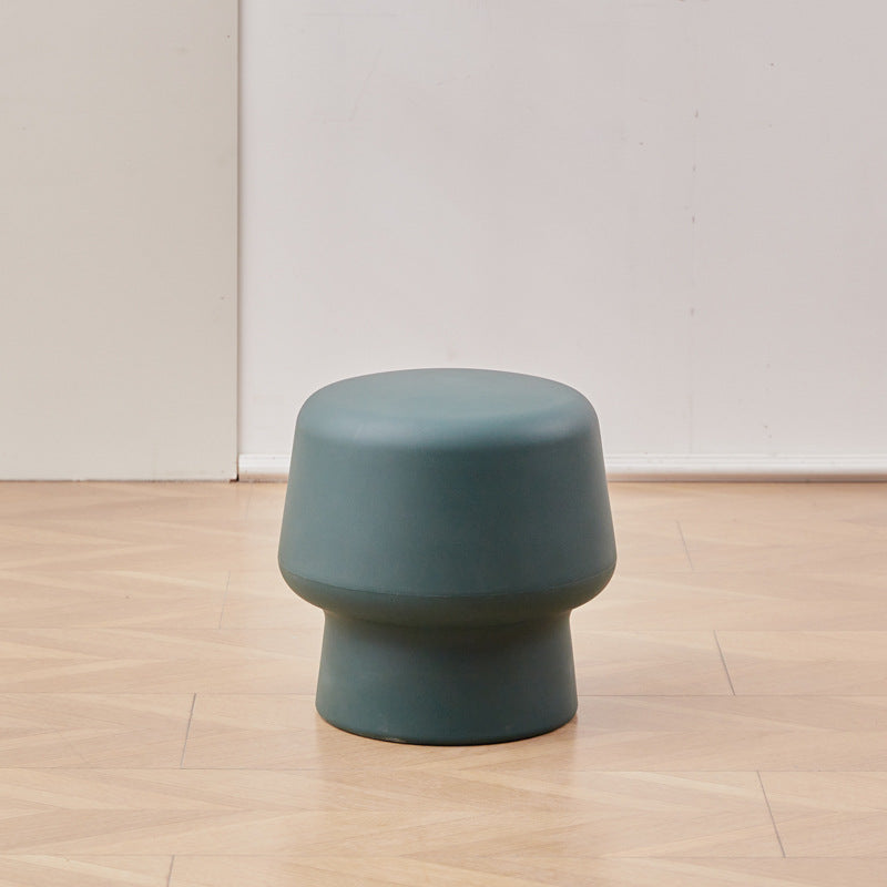 Modern Scandinavian PE Mushroom Round Low Stool, Armless – Ideal for Living Room