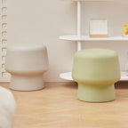 Modern Scandinavian PE Mushroom Round Low Stool, Armless – Ideal for Living Room