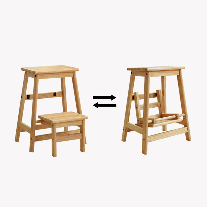 Taburete Zapatero Plegable de Madera Maciza Moderno Minimalista – Diseño Cuadrado-Trapezoidal para Salón