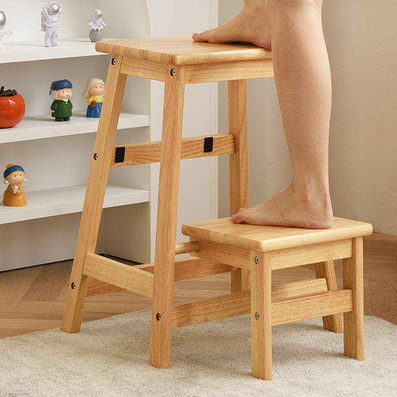 Taburete Zapatero Plegable de Madera Maciza Moderno Minimalista – Diseño Cuadrado-Trapezoidal para Salón