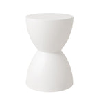 Modern Minimalist Hourglass Shape Round Plastic Chair Backless For Living Room