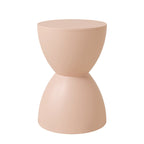 Modern Minimalist Hourglass Shape Round Plastic Chair Backless For Living Room