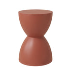 Modern Minimalist Hourglass Shape Round Plastic Chair Backless For Living Room