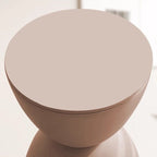 Modern Minimalist Hourglass Shape Round Plastic Chair Backless For Living Room