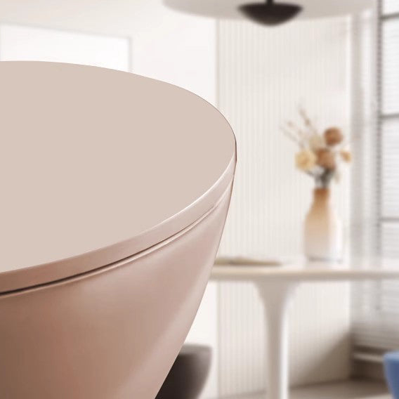 Modern Minimalist Hourglass Shape Round Plastic Chair Backless For Living Room
