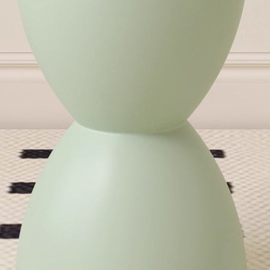 Modern Minimalist Hourglass Shape Round Plastic Chair Backless For Living Room