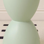 Modern Minimalist Hourglass Shape Round Plastic Chair Backless For Living Room