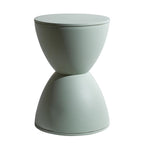 Modern Minimalist Hourglass Shape Round Plastic Chair Backless For Living Room