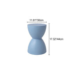 Modern Minimalist Hourglass Shape Round Plastic Chair Backless For Living Room