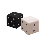 Puf cubo contemporáneo de tela sherpa nórdica – Apilable, con cojín de espuma, diseño de dados de madera, taburete cuadrado para sala de estar