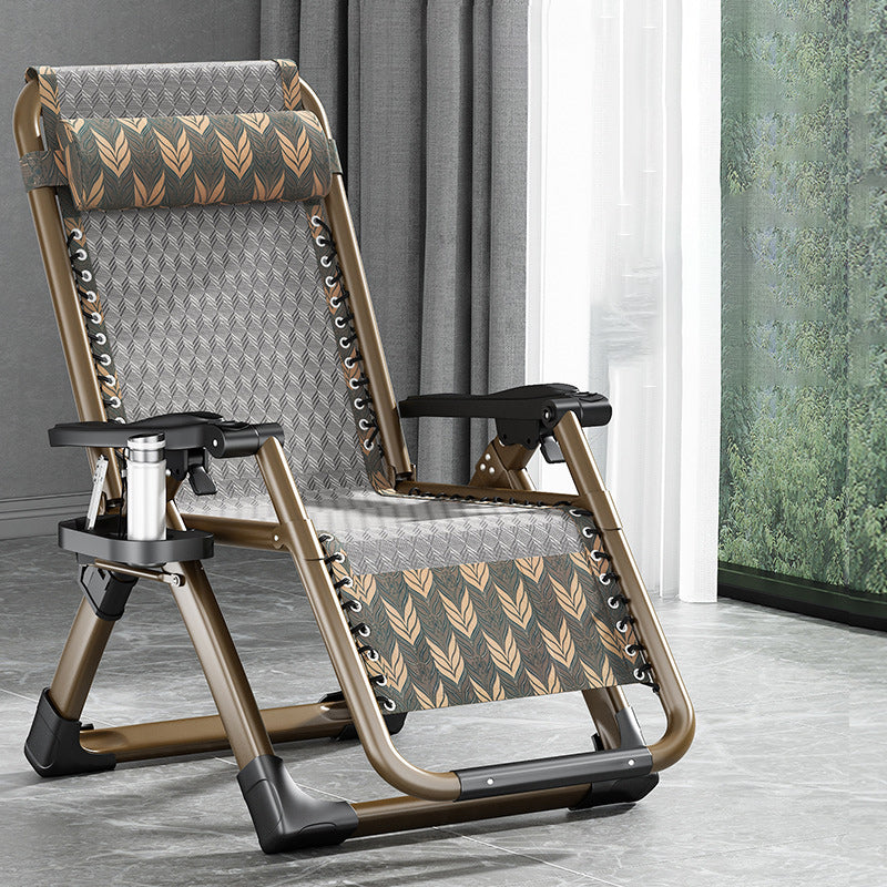 Modern Minimalist Steel Rectangular Footrest for Recliners, Barley Color, Foldable, Living Room