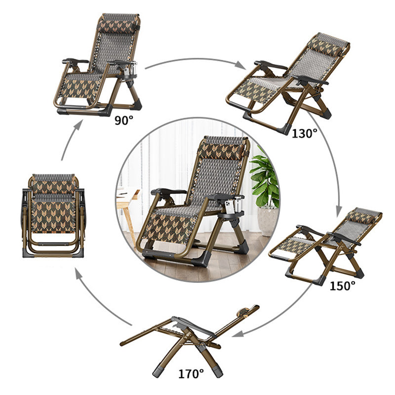 Modern Minimalist Steel Rectangular Footrest for Recliners, Barley Color, Foldable, Living Room