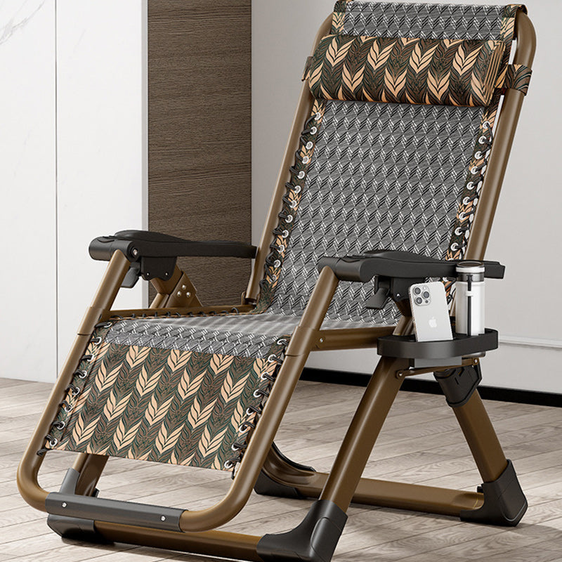 Modern Minimalist Steel Rectangular Footrest for Recliners, Barley Color, Foldable, Living Room