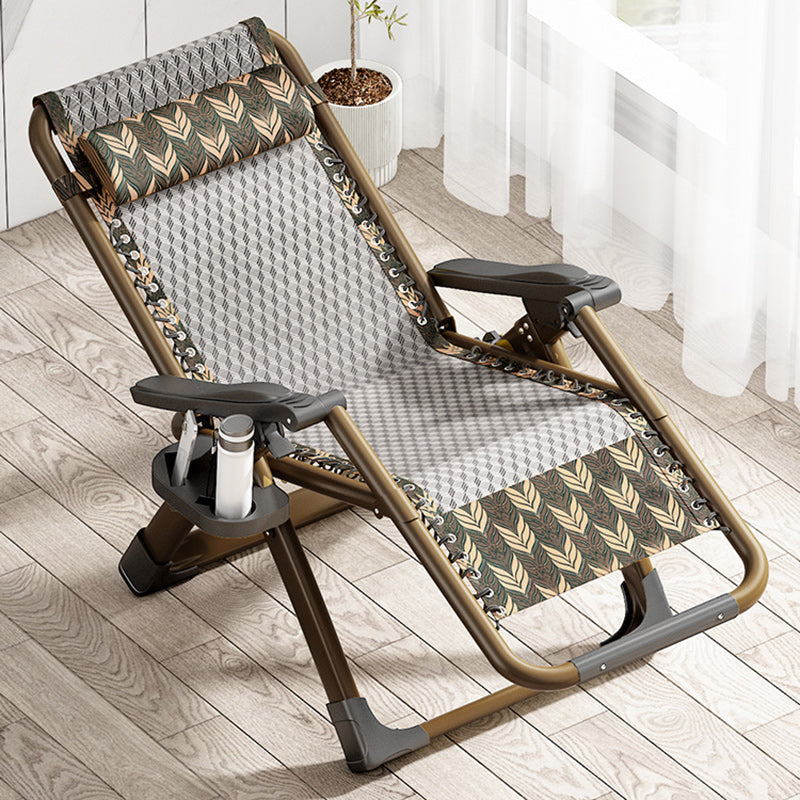 Modern Minimalist Steel Rectangular Footrest for Recliners, Barley Color, Foldable, Living Room
