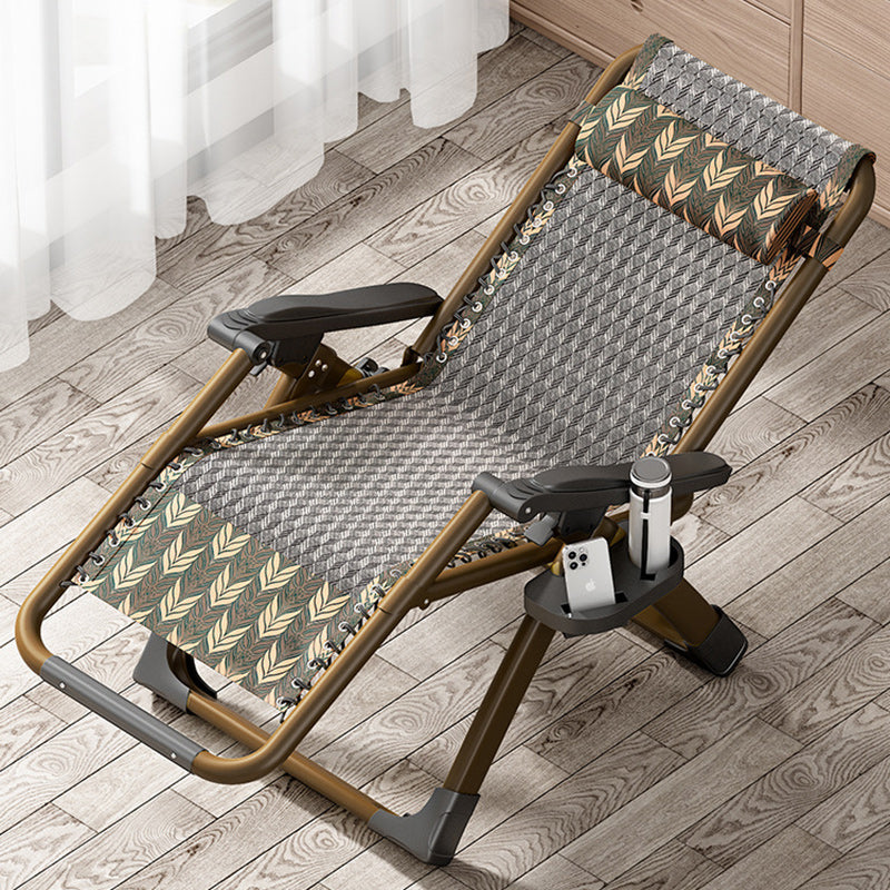 Modern Minimalist Steel Rectangular Footrest for Recliners, Barley Color, Foldable, Living Room