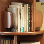 Modern Minimalist Solid Wood Round Cylinder Rotating Bookshelf 2/3/4/5 Tier For Home Office And Living Room