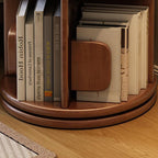 Modern Minimalist Solid Wood Round Cylinder Rotating Bookshelf 2/3/4/5 Tier For Home Office And Living Room
