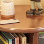 Modern Minimalist Solid Wood Round Cylinder Rotating Bookshelf 2/3/4/5 Tier For Home Office And Living Room