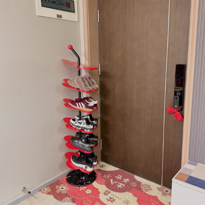 Zapatero moderno Art Déco de acero al carbono con tapa de mármol floral de 4/6 niveles para entrada y pasillo