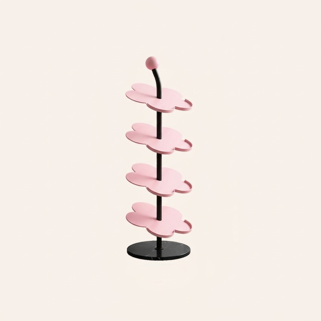Modern Art Deco Carbon Steel Marble Floral Shoe Storage Rack 4/6-Tier For Entryway & Hallway