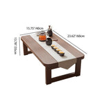 Traditional Japanese Medium-Density Fiberboard Rounded Rectangular Ended Table 1-Tier Folding Design For Living Room