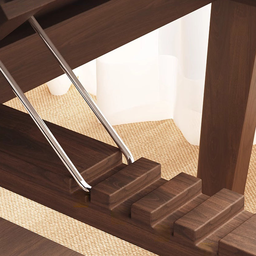 Mesa auxiliar rectangular plegable de madera maciza japonesa tradicional de 1 nivel para sala de estar
