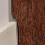 Banco zapatero rectangular redondeado moderno minimalista de madera maciza y cuero sintético de 2 niveles para sala de estar