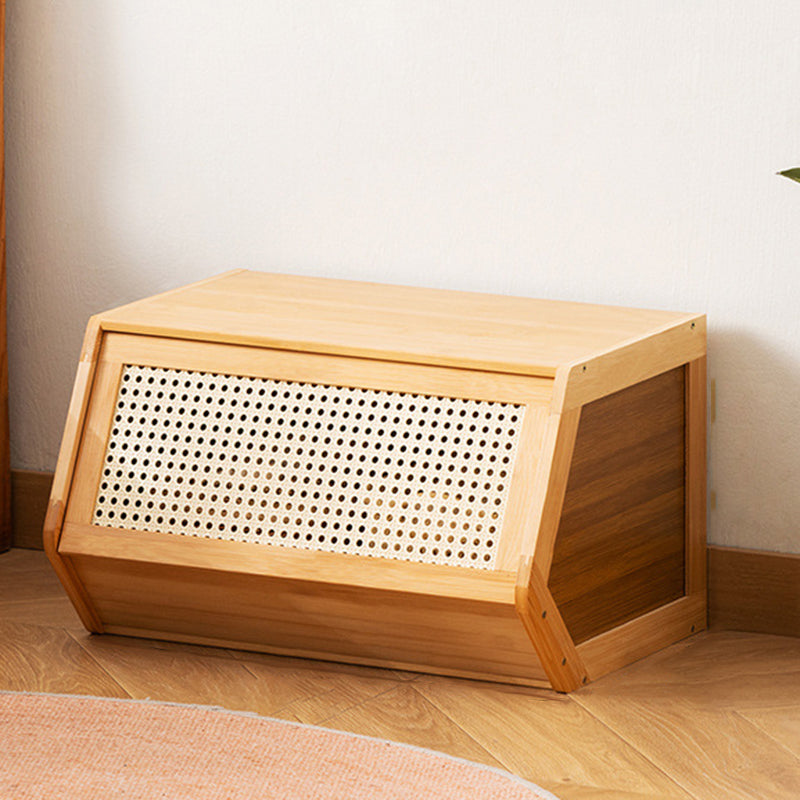 Contemporary Scandinavian Bamboo Acrylic ABS Irregular Pentagon Stackable Storage Cabinet With 1 Cabinet For Living Room