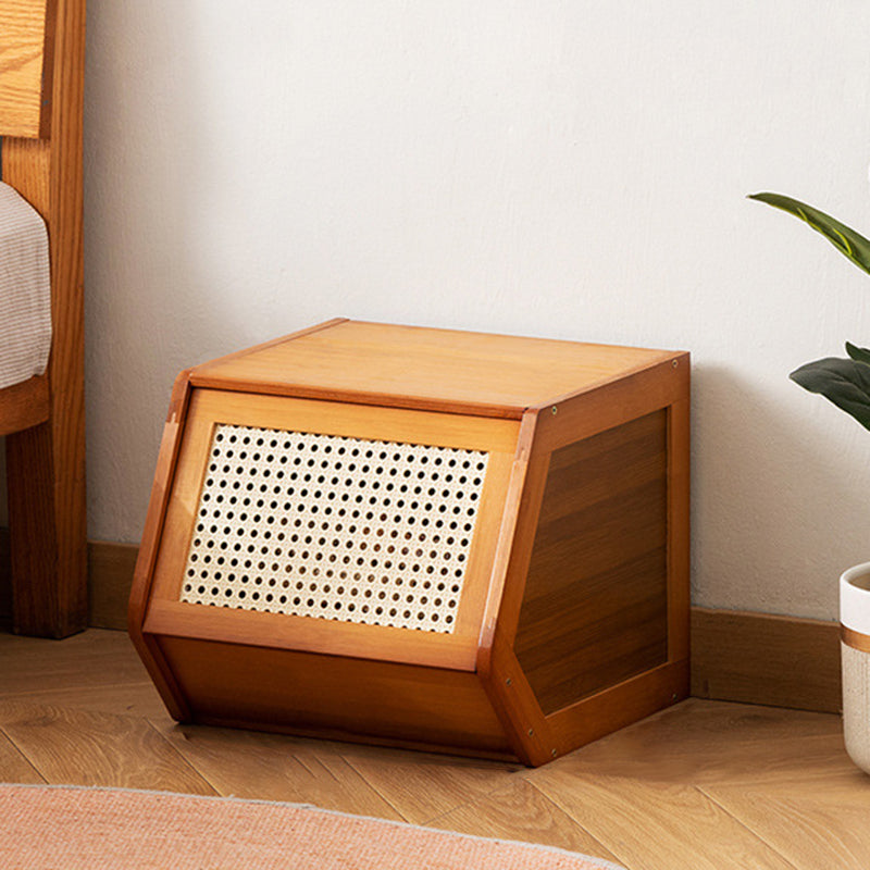 Contemporary Scandinavian Bamboo Acrylic ABS Irregular Pentagon Stackable Storage Cabinet With 1 Cabinet For Living Room