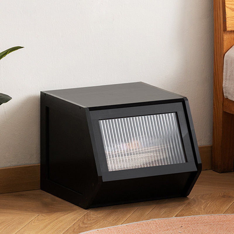 Contemporary Scandinavian Bamboo Acrylic ABS Irregular Pentagon Stackable Storage Cabinet With 1 Cabinet For Living Room