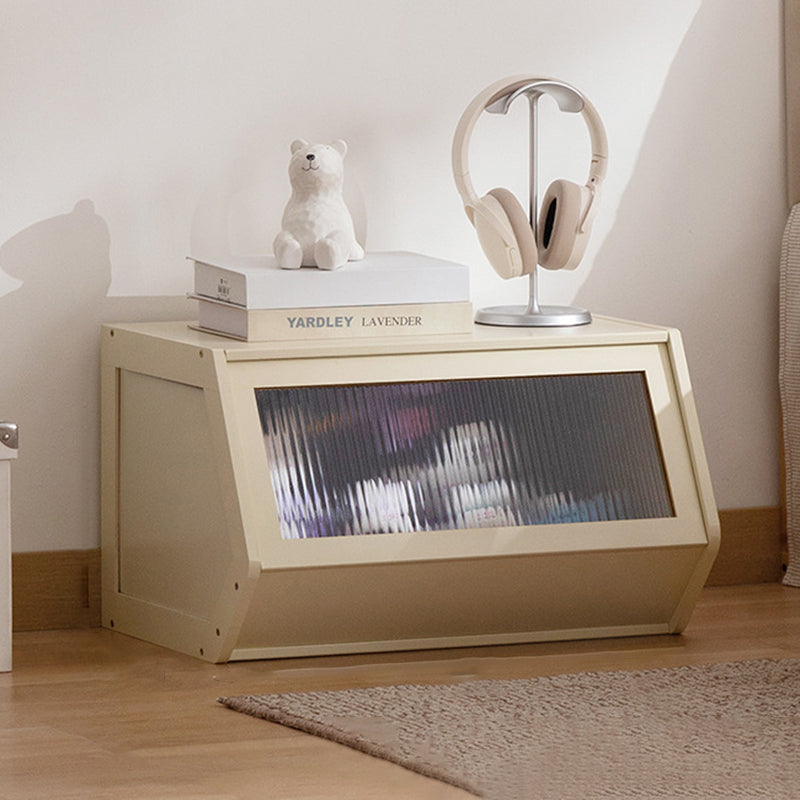 Contemporary Scandinavian Bamboo Acrylic ABS Irregular Pentagon Stackable Storage Cabinet With 1 Cabinet For Living Room
