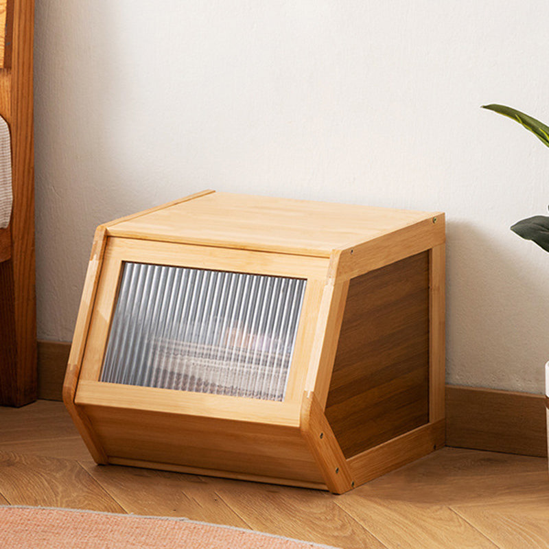 Contemporary Scandinavian Bamboo Acrylic ABS Irregular Pentagon Stackable Storage Cabinet With 1 Cabinet For Living Room