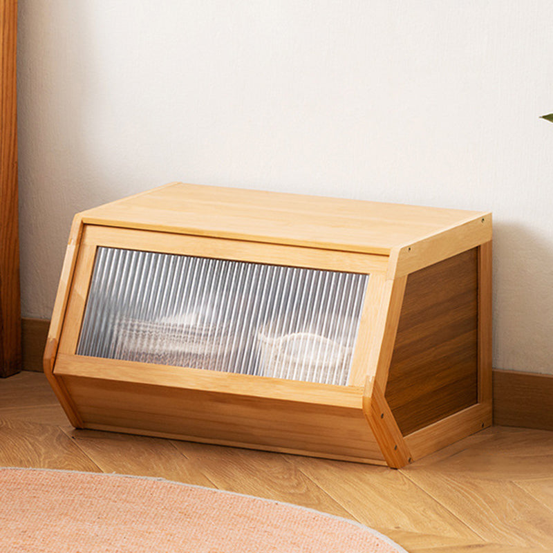 Contemporary Scandinavian Bamboo Acrylic ABS Irregular Pentagon Stackable Storage Cabinet With 1 Cabinet For Living Room