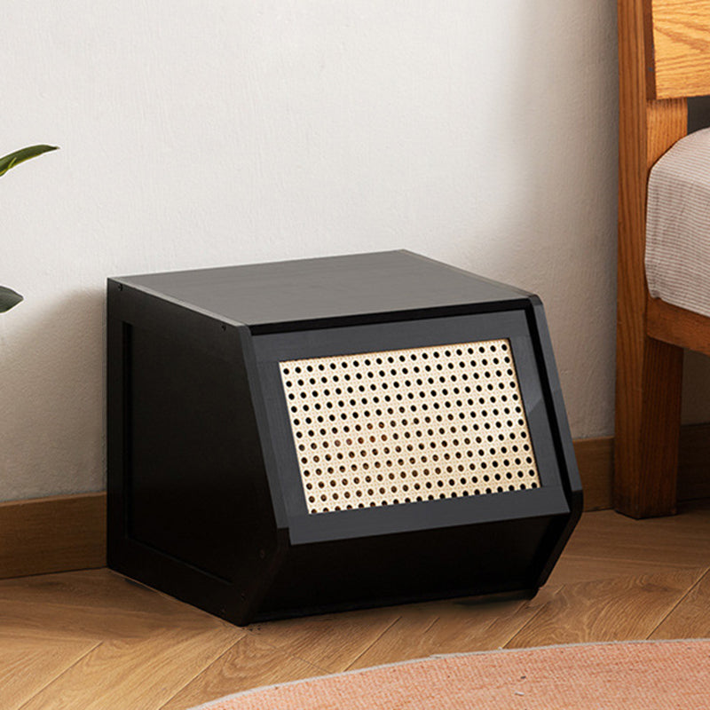 Contemporary Scandinavian Bamboo Acrylic ABS Irregular Pentagon Stackable Storage Cabinet With 1 Cabinet For Living Room