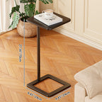 Modern Minimalist Iron Rounded-Square End Table 1-Tier For Living Room