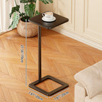Modern Minimalist Iron Rounded-Square End Table 1-Tier For Living Room