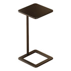 Modern Minimalist Iron Rounded-Square End Table 1-Tier For Living Room