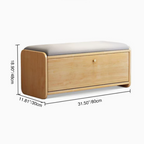 Contemporary Scandinavian Eco-board Linen Rounded Rectangular Shoe Bench 2-Tier For Living Room