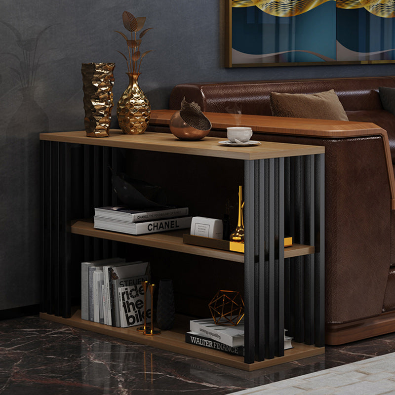 Traditional Vintage Rectangular Particle Board Steel End Table 3-Tier For Living Room