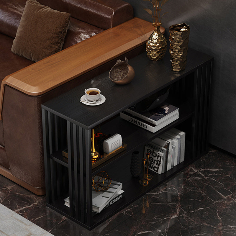Traditional Vintage Rectangular Particle Board Steel End Table 3-Tier For Living Room