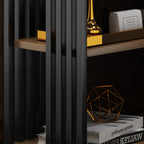 Traditional Vintage Rectangular Particle Board Steel End Table 3-Tier For Living Room
