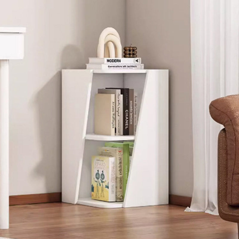 Modern Minimalist Triangle MDF Compact Corner Bookcase 2/4/6-Tier Storage Rack For Home Office